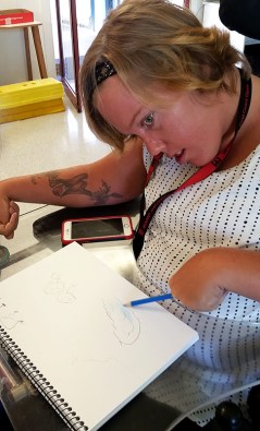 Chrissy hard at work